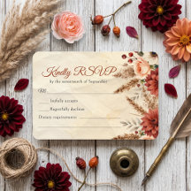 Herbst-Dahlie Burgunder Pampas Gras Boho-Hochzeit