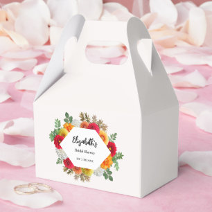 Herbst-Dahlie Florale Hochzeitsdusche Geschenkschachtel
