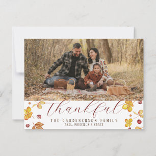 Herbst Dankbares Foto Postkarte