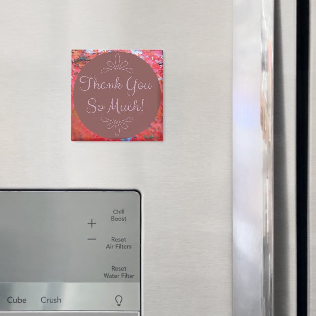 Herbst danke Ihnen so viel Rotes Blätter Blatt Magnet (In Situ (Kühlschrank))