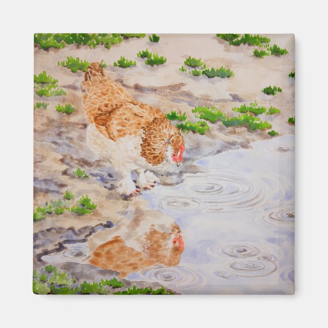 Herbst das Hühnermagnet Magnet (Vorne)