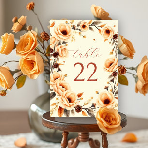 Herbst der Blumenstrauß-Hochzeit in der Liebe Tischnummer