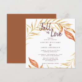 Herbst der Liebe Golden Foliage TerraCotta Hochzei Einladung