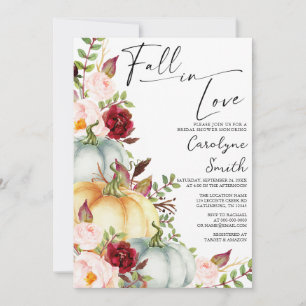 Herbst der Liebe Pumpkin Blumenkohl Brautparty Einladung