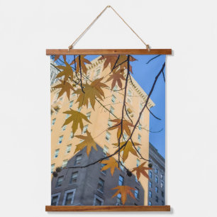 Herbst der Stadt Wandteppich Mit Holzrahmen