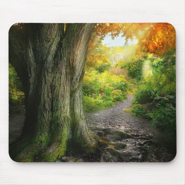 Herbst - Der Weg zum Grannenhaus Mousepad (Vorne)