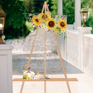 Herbst des Brautparty in der Liebe Acrylschild