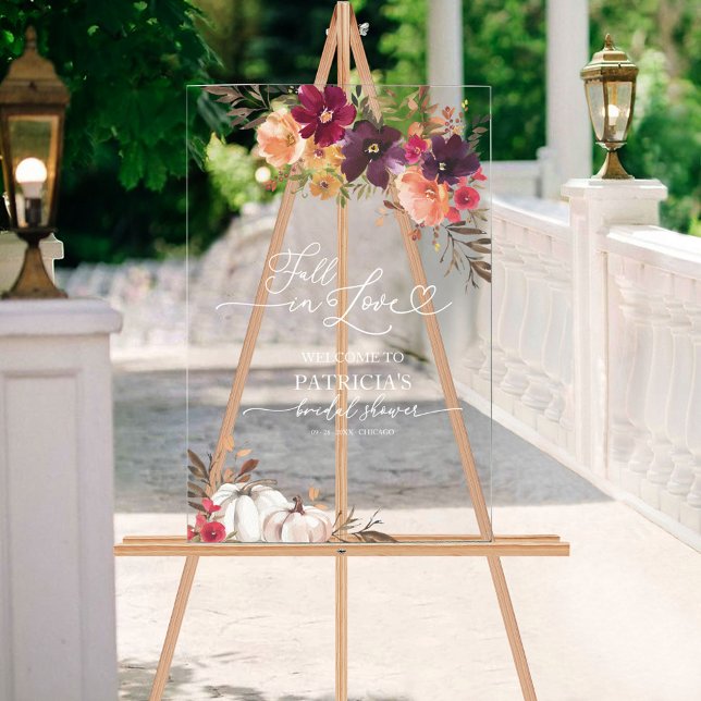 Herbst des Brautparty in der Liebe Acrylschild (Von Creator hochgeladen)