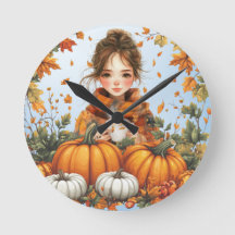 Herbst Design Wanduhr