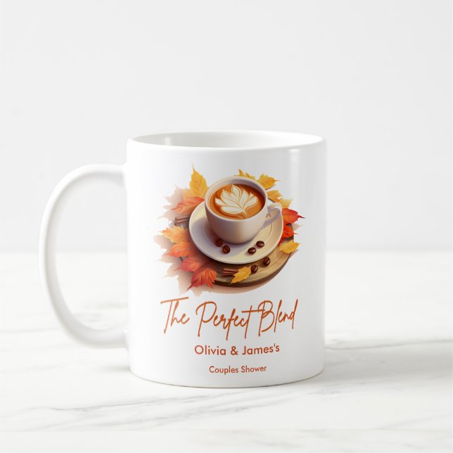 Herbst Die perfekte Mischung Paare Dusche Kaffeetasse (Links)