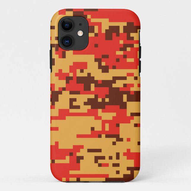 Herbst-Digital-Tarnmuster Case-Mate iPhone Hülle (Rückseite)