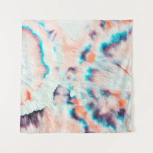 Herbst Dirty Art Graffiti. Tie Dye Shibori. Bordea Wandteppich