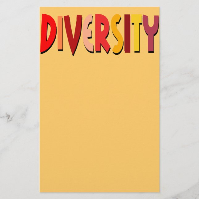 (Herbst) Diversity Senf Stationery Briefpapier (Vorderseite)