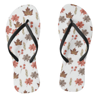 Herbst-Druck-Sandalen - Gemütliche Herbstmode-Schu Flip Flops