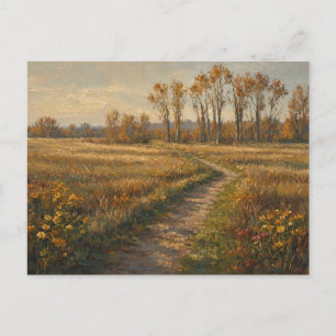 Herbst-Dschungel-Weg-Naturszene Postkarte