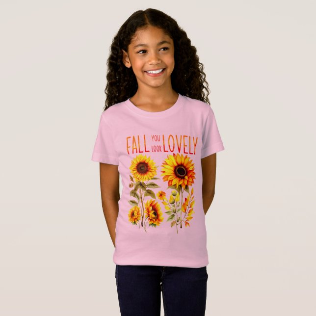 Herbst du siehst toll aus, Herbst Sonnenblumen Was T-Shirt (Vorne ganz)