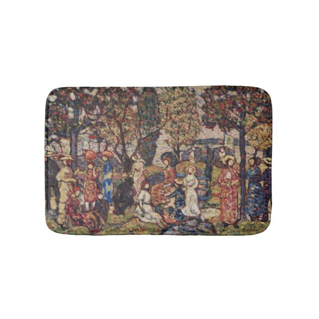 Herbst durch Maurice Prendergast, Vintage Kunst Badematte (Vorderseite)