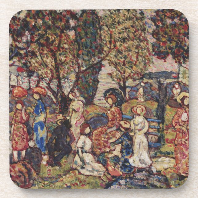 Herbst durch Maurice Prendergast, Vintage Kunst Untersetzer (Vorderseite)