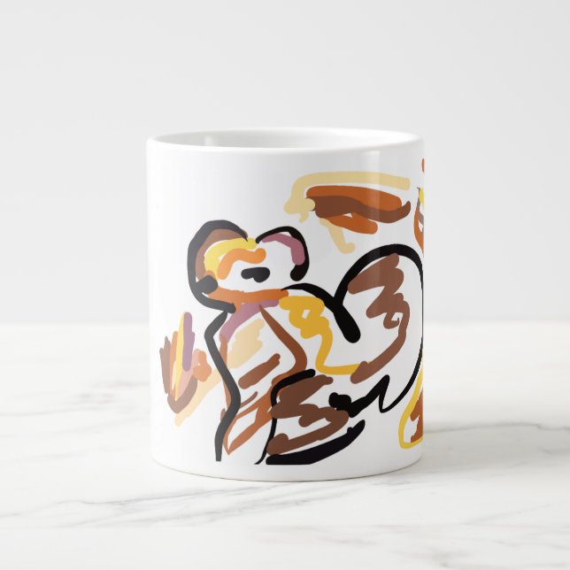 Herbst Eichhörnchen Art Jumbo-Tasse (Vorderseite)