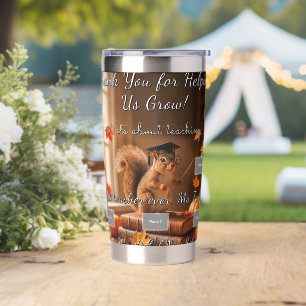 Herbst-Eichhörnchen Back to School Lehrer Tumbler Thermobecher