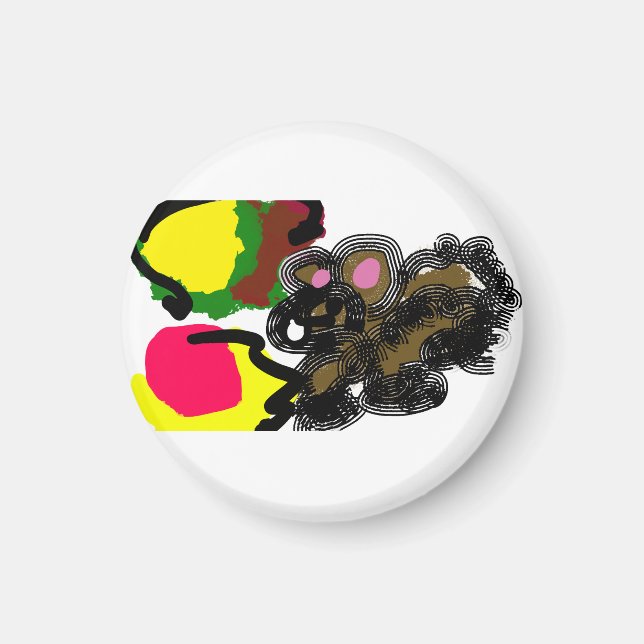 Herbst Eichhörnchen flauschig Magnet (Vorne)