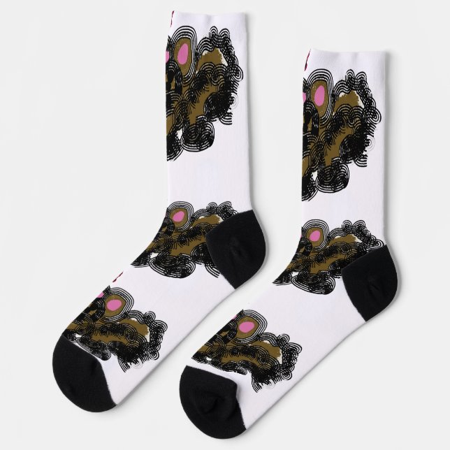 Herbst Eichhörnchen flauschig Socken (Linkes Detail)