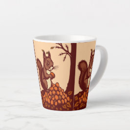 🐿️ Herbst-Eichhörnchen-Latte-Mug Milchtasse