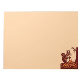 🐿️ Herbst-Eichhörnchen-Notizblock - Schreibtisch Notizblock