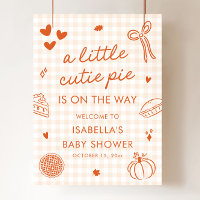 Herbst ein kleines Süsse Pie Baby Dusche Begrüßung