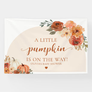 Herbst eine kleine Pumpkin Autumn Floral Baby Show Banner