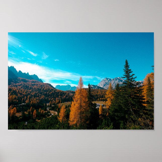 Herbst Einfache Landschaft Fotos Berg 4k Wallpaper Poster (Vorne)