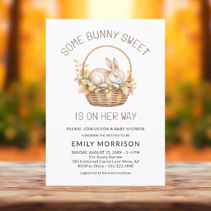 Herbst Einige Häschen Süße Mädchen Baby Shower Einladung