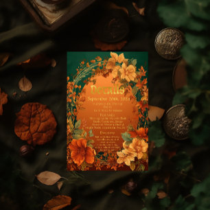 Herbst Elegance Druid Hill Hochzeit Details RSVP Karte