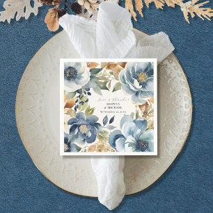 Herbst Elegant Blumen Moderne Hochzeit Serviette
