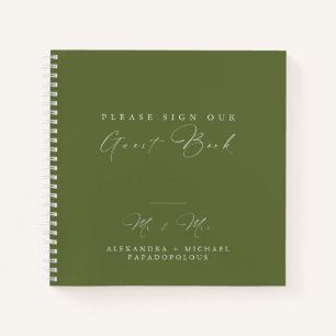 Herbst Elegant Minimal Wedding Gästebuch Notizbuch