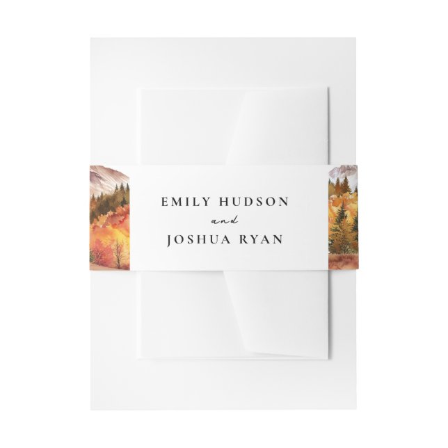 Herbst-Elegante Hochzeit Einladungsbanderole (Vorderseite Beispiel)