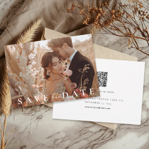 Herbst-Elegante Hochzeit Save The Date