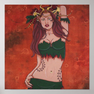 Herbst-Elfdruck Poster