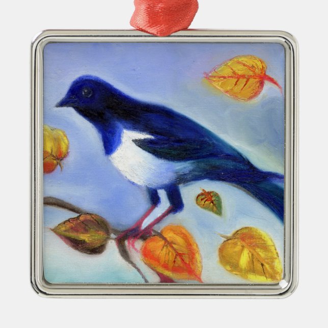 Herbst-Elster 2012 Ornament Aus Metall (Vorne)