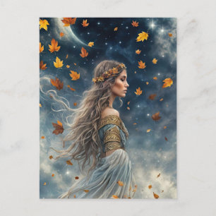 Herbst Equinox Fantasy Mystical Magic Feiertagspostkarte