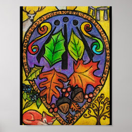 Herbst Equinox / Mabon / Alban Elfed / Awen art Poster