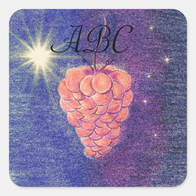 Herbst Equinox Trauben Quadratischer Aufkleber (Vorderseite)