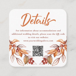 Herbst Erde Tonne Terracotta Hochzeitskarte Begleitkarte