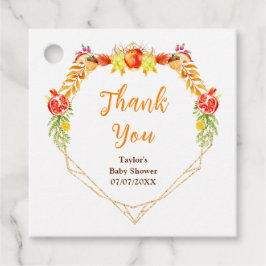 Herbst Ernte Baby Dusche Vielen Dank Geschenkanhänger