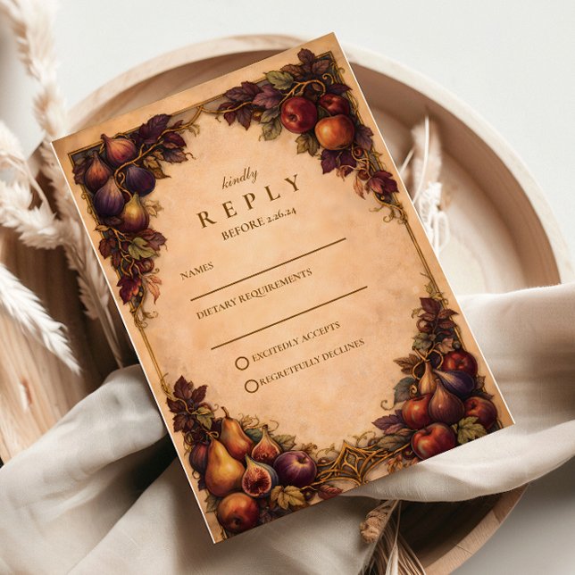 Herbst-Ernte Frucht Hochzeit RSVP Karte (Von Creator hochgeladen)