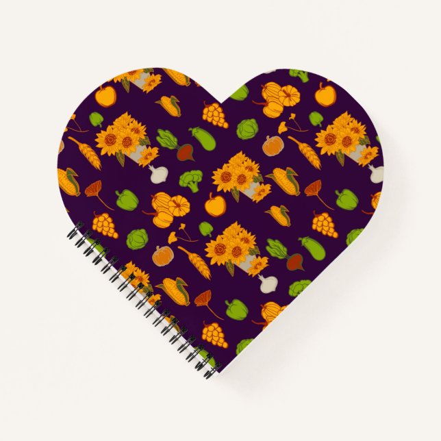 Herbst Ernte gesunder Veggie und Leggings Notizbuch (Vorderseite)