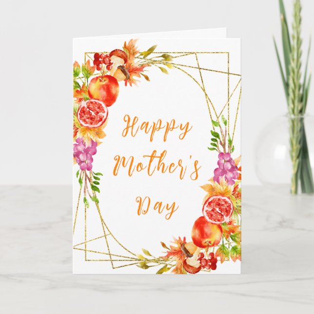 Herbst Ernte glücklicher Muttertag Karte (Vorderseite)