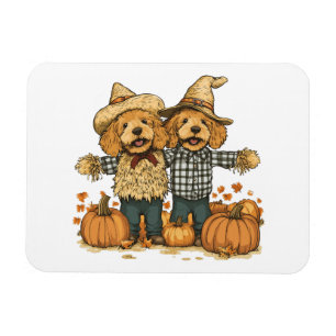Herbst Ernte Goldendoodle Hunde Magnet
