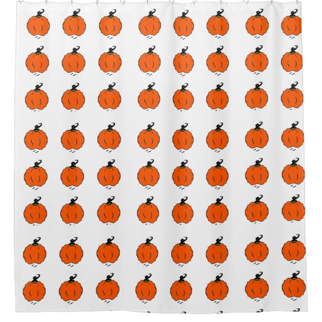 Herbst-Ernte-Kürbisse Duschvorhang (Vorderseite)