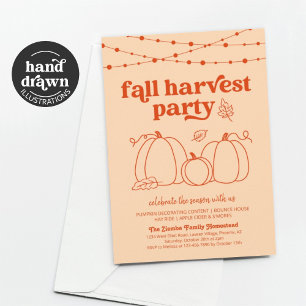 Herbst-Ernte-Party-Einladung Einladung